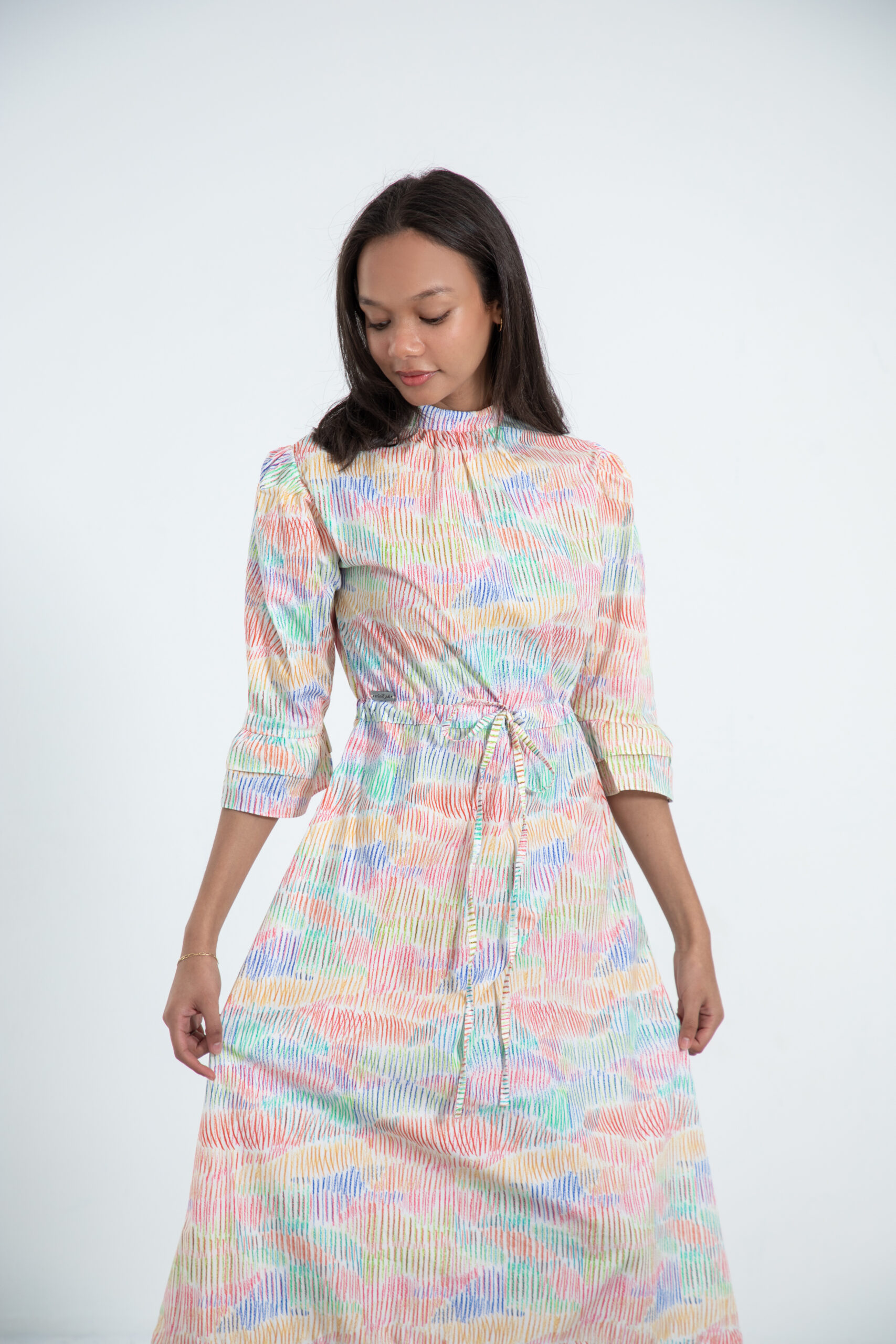 Ladies Midi Ruffle Dress - Image 5